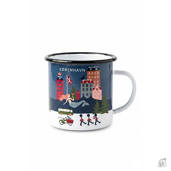 Det Gamle Apotek Mug vánoční hrnek modrý 9 cm