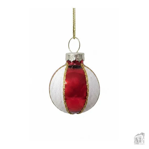 Det Gamle Apotek Christmas Bauble skleněná baňka červená 3 cm