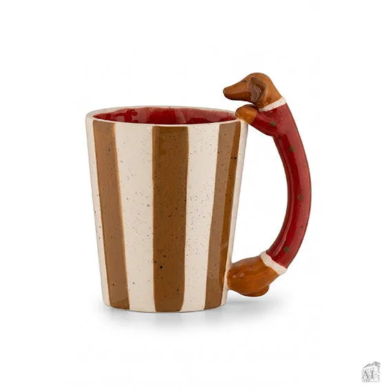 Det Gamle Apotek Mug hrnek červený 13 cm dolomit