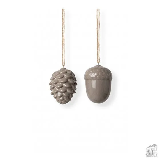 Det Gamle Apotek Pinecone šiška šedá keramika 8,5 cm