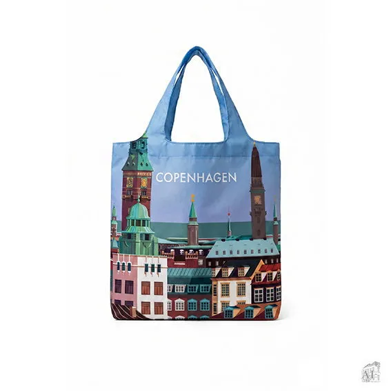 Det Gamle Apotek København taška modrá 42 cm polyester