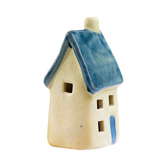 Det Gamle Apotek House domeček modrý kameninový 11 cm