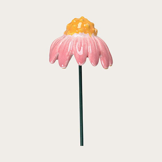 Det Gamle Apotek Flower květina růžová kamenina 32 cm