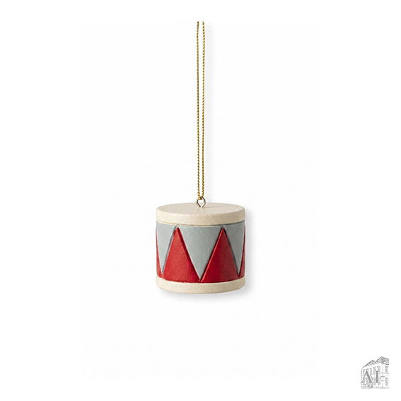 Det Gamle Apotek Drum ornament vánoční buben červený 5 cm