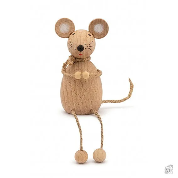 Det Gamle Apotek Mouse myška dřevěná 10 cm