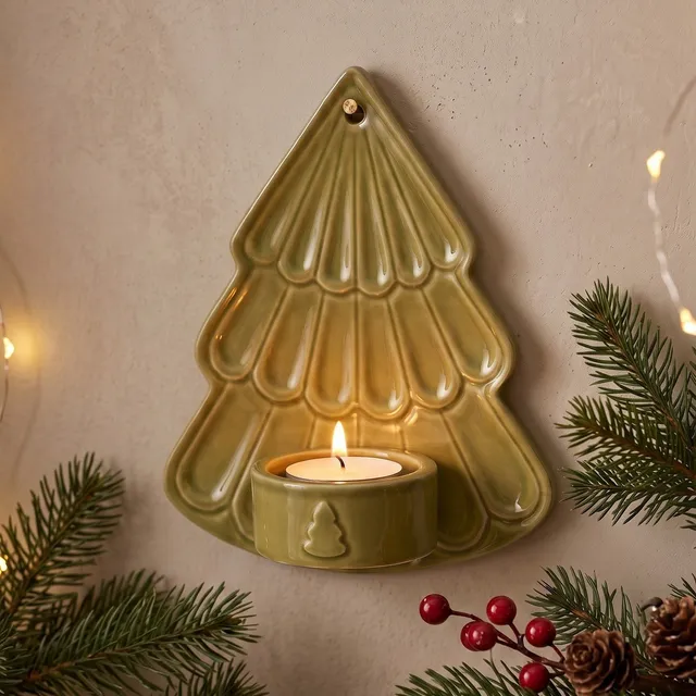 Det Gamle Apotek Tealight keramický svícen zelený