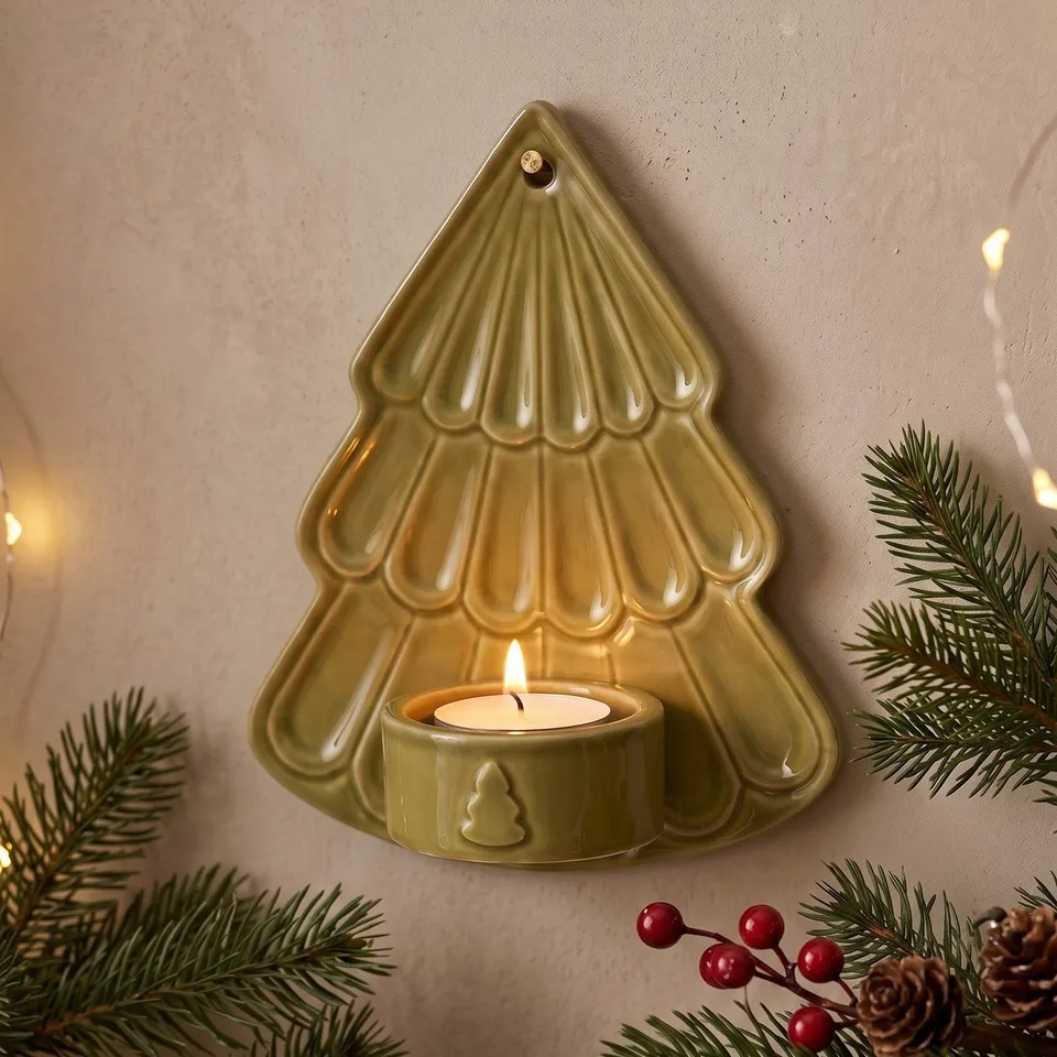 Det Gamle Apotek Tealight keramický svícen zelený