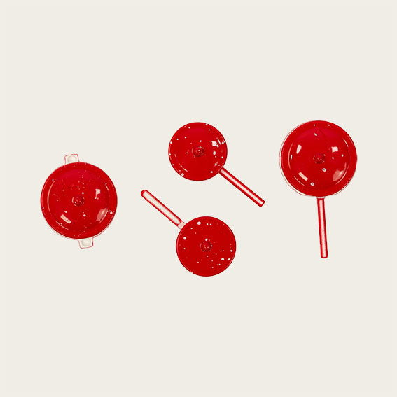Det Gamle Apotek Cooking Tools mini nádobí bílé 8 cm