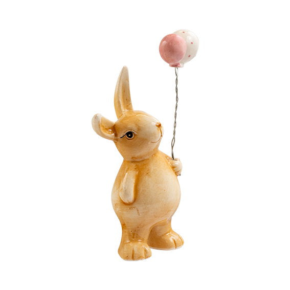 Det Gamle Apotek Rabbit keramický zajíc hnědý 18 cm