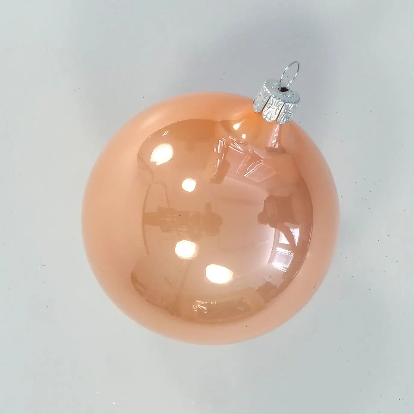 Vánoční ozdoby starorůžová porcelánová koule skleněná ozdoba