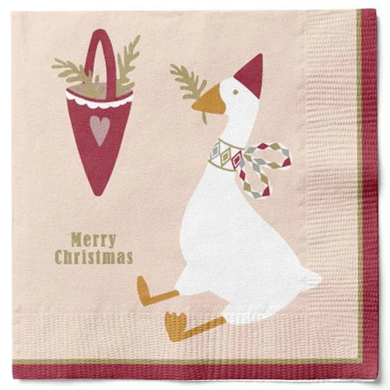 Det Gamle Apotek Napkins ubrousky červené 33 cm 20 ks
