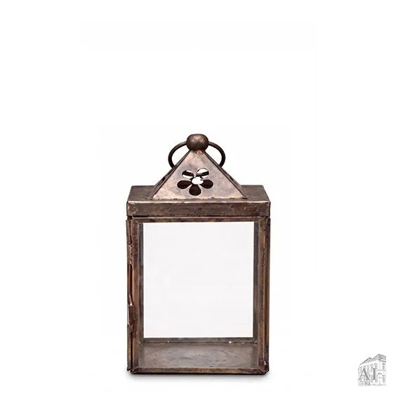 Det Gamle Apotek Lantern kovová lucerna hnědá 17 cm