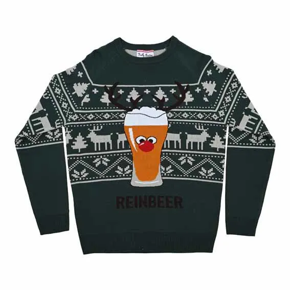 Det Gamle Apotek Sweater svetr zelený polyester