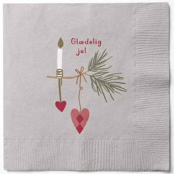 Det Gamle Apotek Napkins papírové ubrousky šedé 20 ks