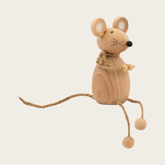 Det Gamle Apotek Mouse myška dřevěná 10 cm