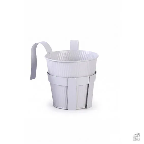 Det Gamle Apotek Flowerpot květináč 14 cm bílý kovový