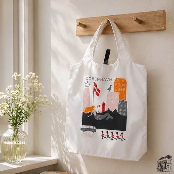 Det Gamle Apotek Shoppingbag taška København bílá 40 cm