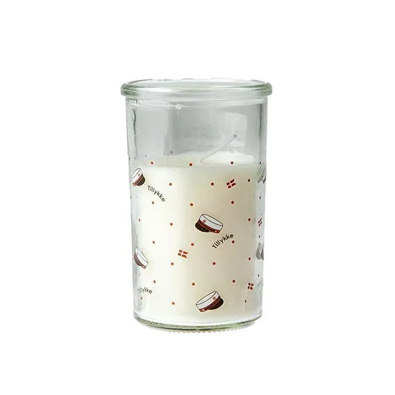 Det Gamle Apotek Candle svíčka ve skle bílá 24 h