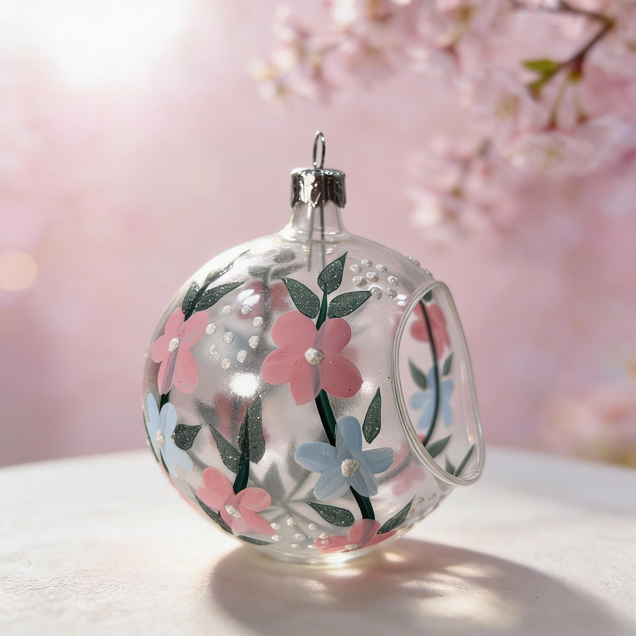 Vitbis Květinová lehkost lampion baňka 10 cm transparentní 1 ks