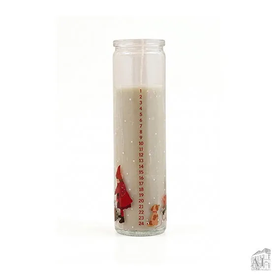 Det Gamle Apotek Candle svíčka ve skle šedá 21 cm