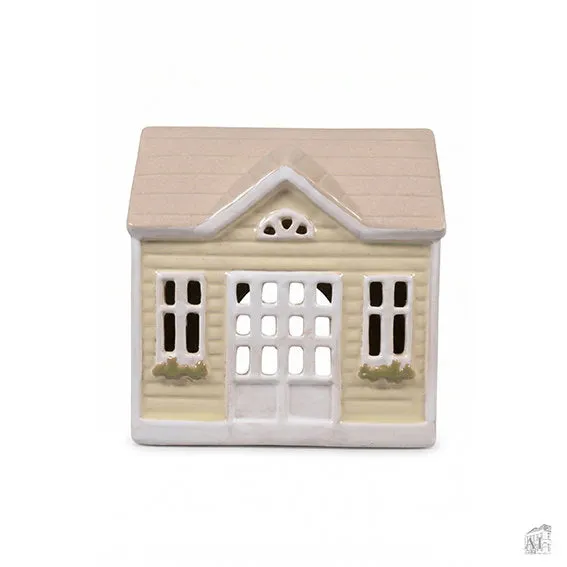Det Gamle Apotek House keramický domeček 9 cm žlutý