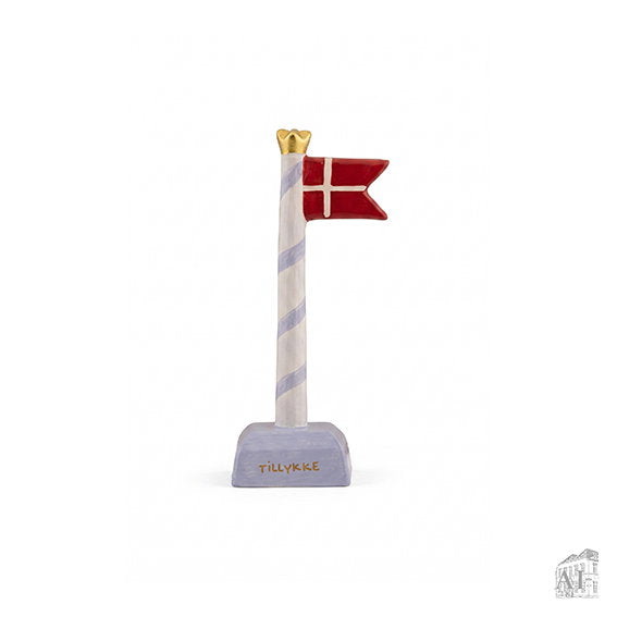 Det Gamle Apotek Flag keramická vlajka 18 cm červená