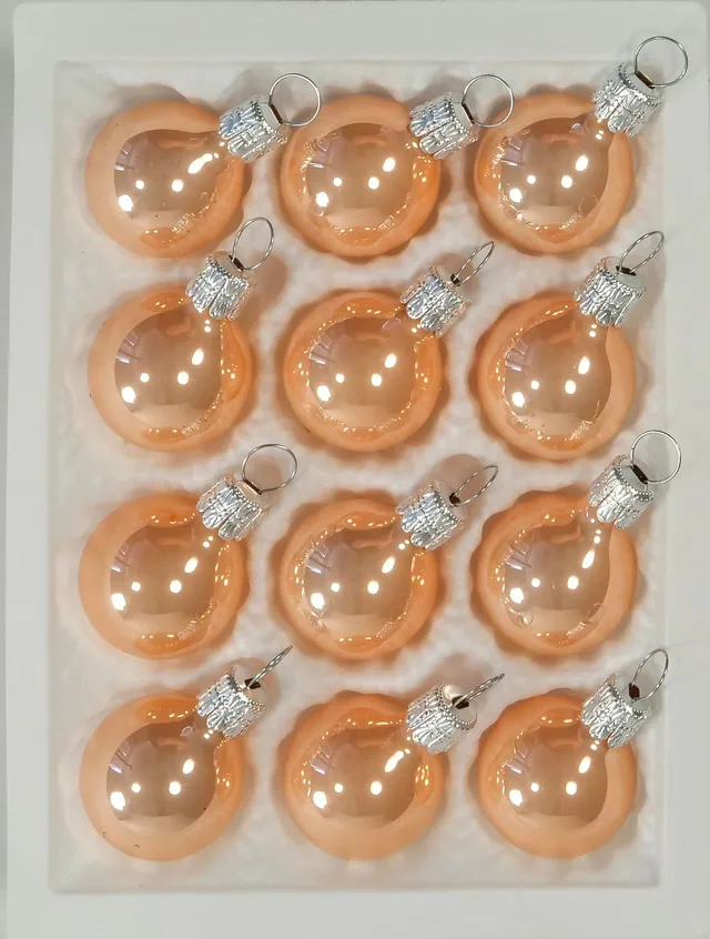 Vánoční ozdoby koule porcelánová starorůžová