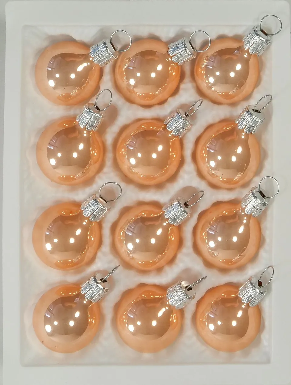 Vánoční ozdoby koule porcelánová starorůžová