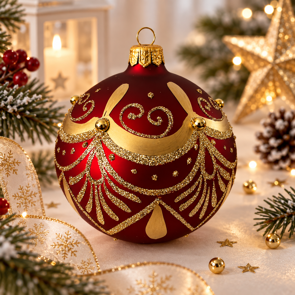 Vitbis Tradiční kolekce skleněné baňky 9 ks mix