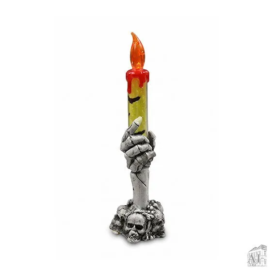 Det Gamle Apotek Halloween LED svíčka šedá 21 cm