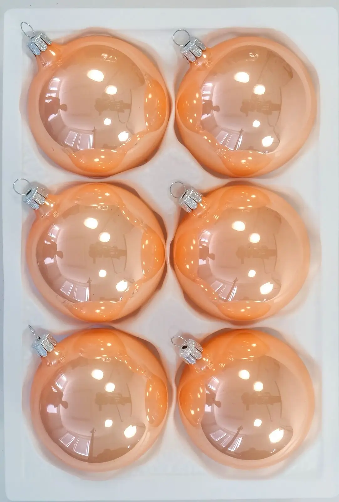 Vánoční ozdoby starorůžová porcelánová koule skleněná ozdoba