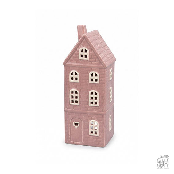 Det Gamle Apotek Candle holder svícen keramický růžový 25 cm