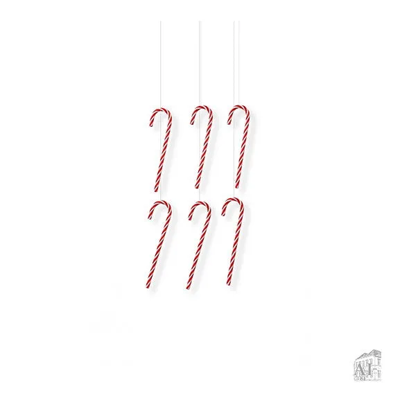Det Gamle Apotek Candy Cane ozdoba hůlka 15 cm červená