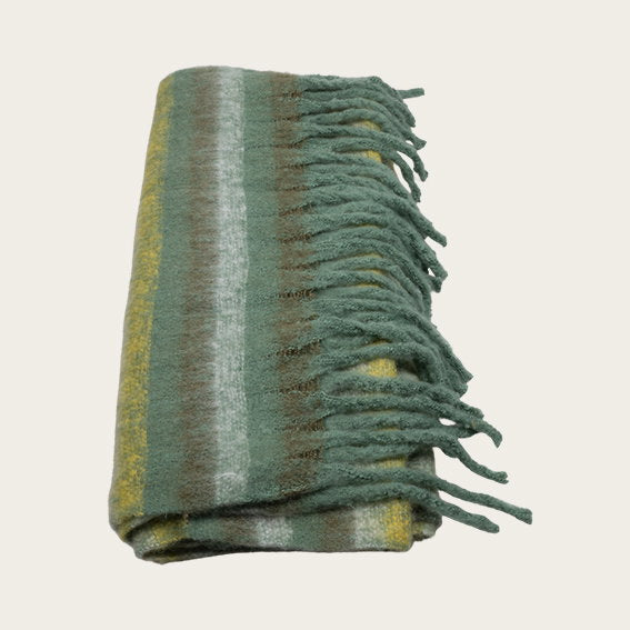 Det Gamle Apotek Scarf šála 180 cm zelená polyester