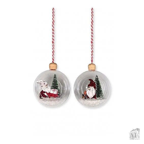 Det Gamle Apotek Ornament závěsná koule plast 8 cm