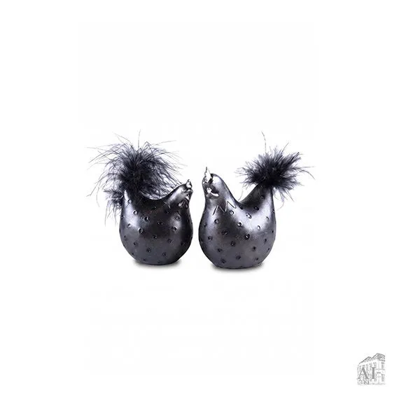 Det Gamle Apotek Chicken figurka černá 10 cm polyresin
