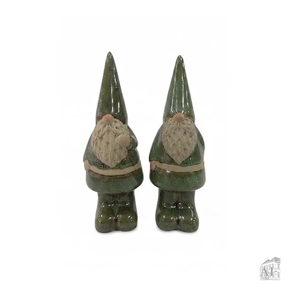Det Gamle Apotek Gnome skřítek porcelánový zelený 13 cm