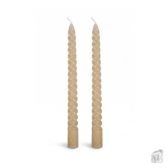 Det Gamle Apotek Twisted Candles svíčky žluté 2 ks 25 cm