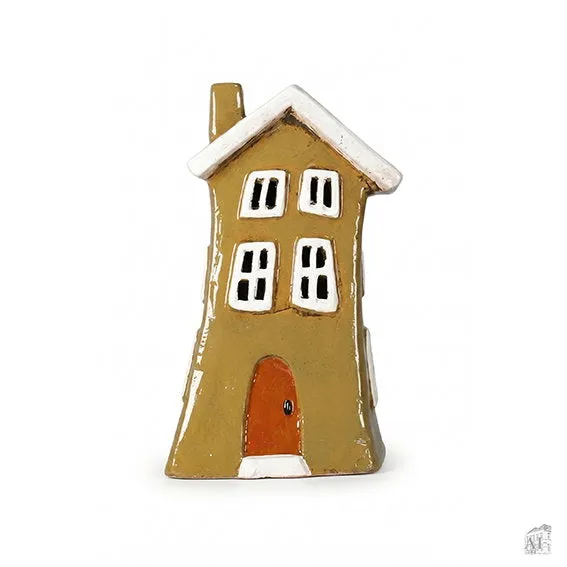 Det Gamle Apotek House for T-light keramický domeček zelený 23 cm