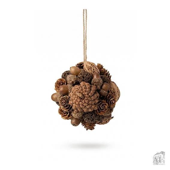 Det Gamle Apotek Bauble baňka béžová plast 11 cm