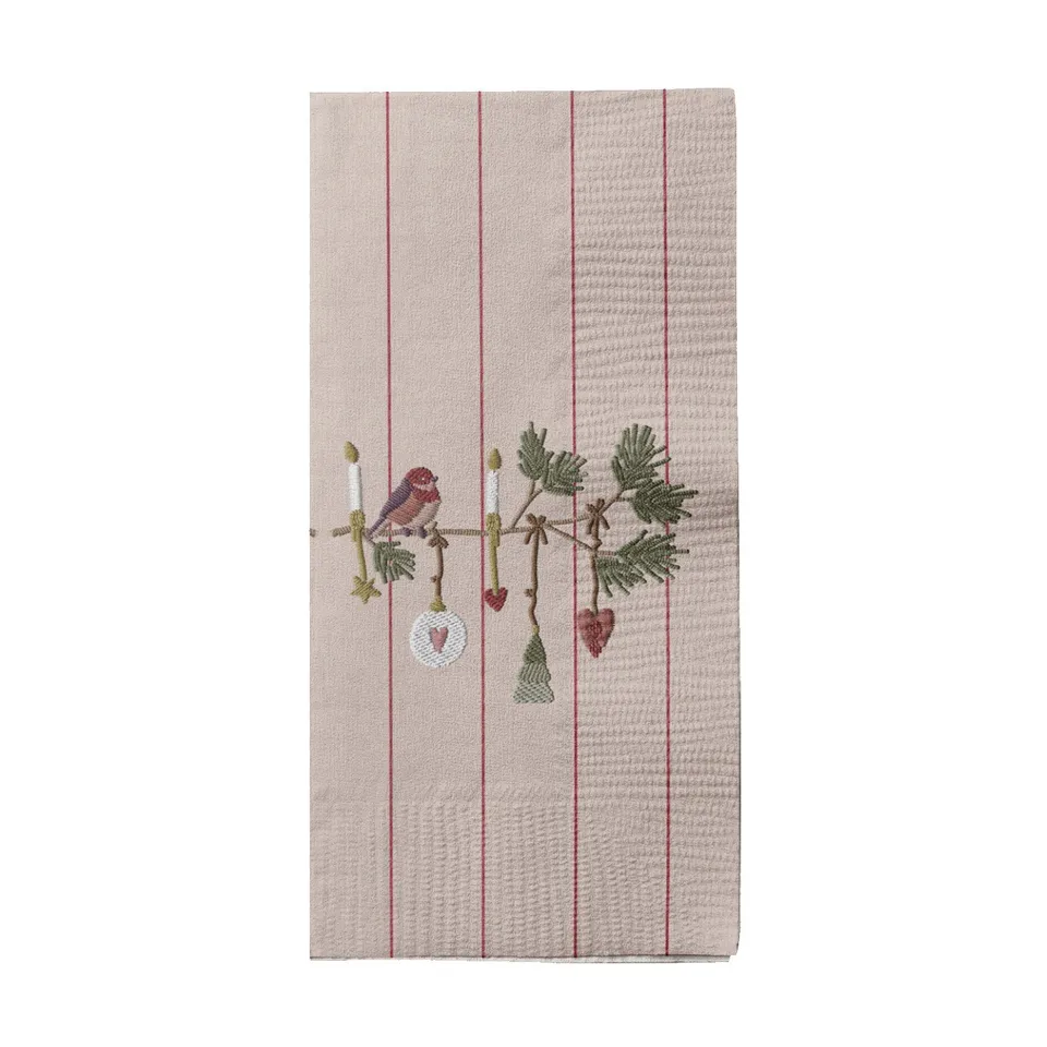 Det Gamle Apotek Napkins ubrousky béžové 33 cm 16 ks