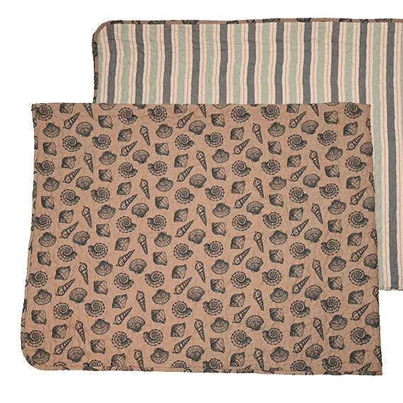 Det Gamle Apotek Quilted blanket prošívaný pléd hnědý 150 cm