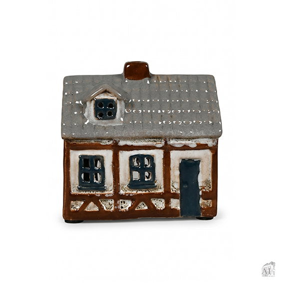 Det Gamle Apotek Grey House keramický domeček šedý 8 cm
