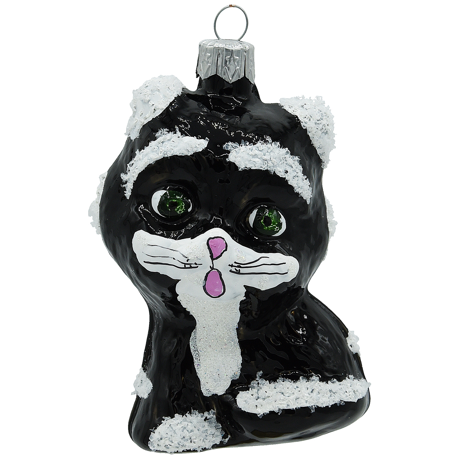 Vitbis Černý kotě skleněná figurka 10 cm