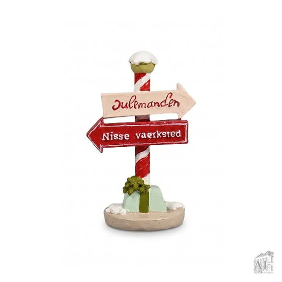 Det Gamle Apotek Sign for gnomes cedulka červená 6 cm