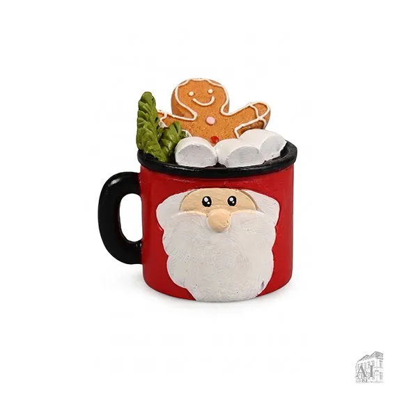 Det Gamle Apotek Santa cup for gnomes hrneček červený 4 cm