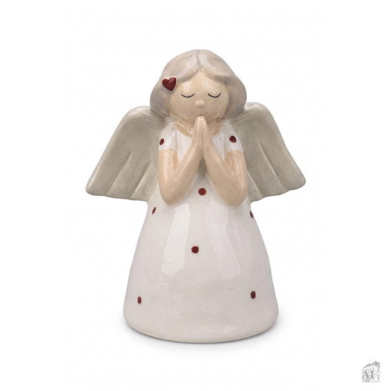 Det Gamle Apotek Angel keramická figurka anděl bílý 8 cm