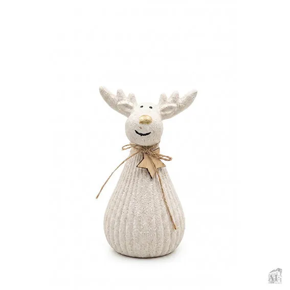 Det Gamle Apotek Reindeer figurka soba bílá 15 cm