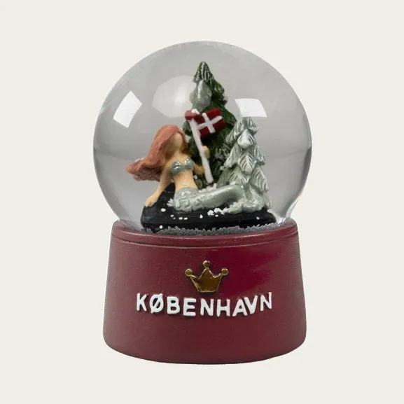 Det Gamle Apotek Snow globe sněžítko 7 cm červené