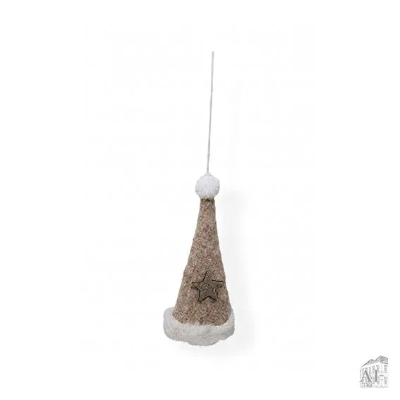Det Gamle Apotek čepice závěsná 24 cm hnědá polyester